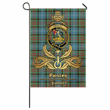 Paisley Tartan Garden Flag with Highland Thistle Cherish Family Crest Style