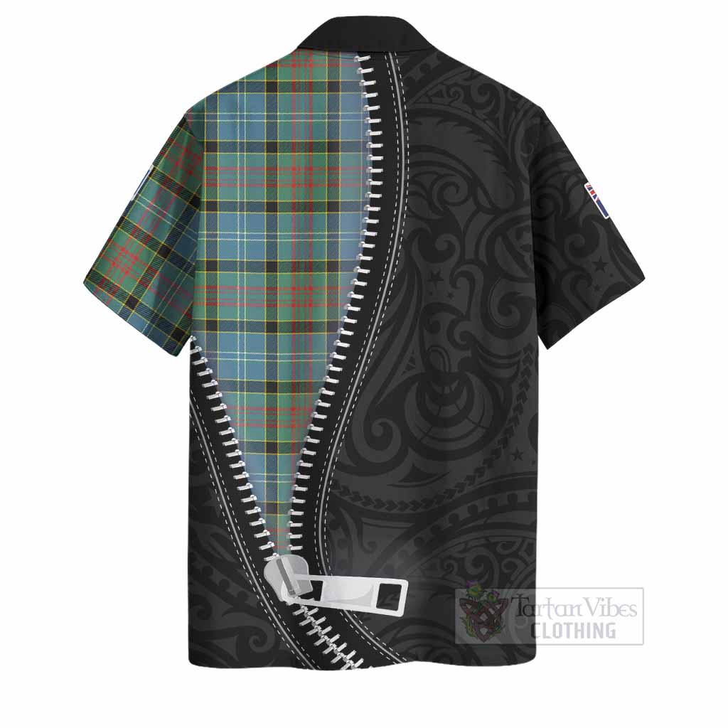 Paisley Tartan Hawaiian Shirt New Zealand Pattern Unique Zipper Stylized