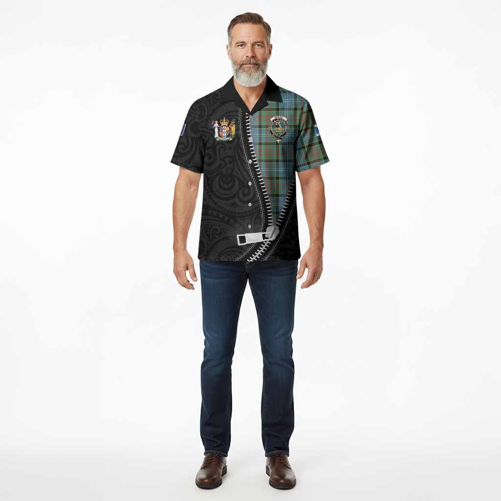 Paisley Tartan Hawaiian Shirt New Zealand Pattern Unique Zipper Stylized