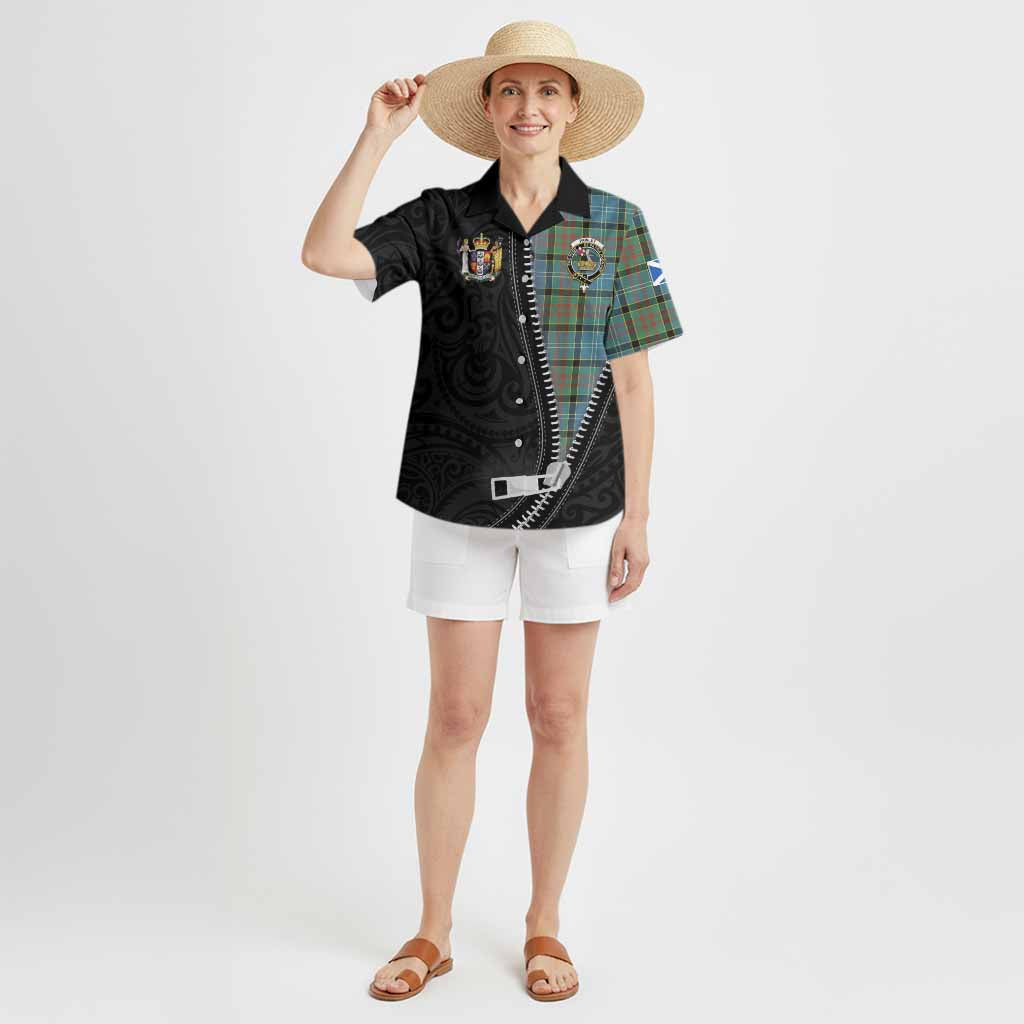 Paisley Tartan Hawaiian Shirt New Zealand Pattern Unique Zipper Stylized