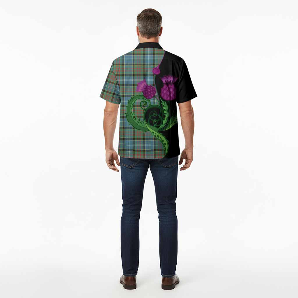 Paisley Tartan Hawaiian Shirt Traditional Scottish Thistle