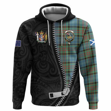 Paisley Tartan Hoodie New Zealand Pattern Unique Zipper Stylized