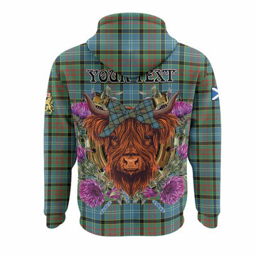 Paisley Tartan Hoodie Scottish Thistle Heilan Coo