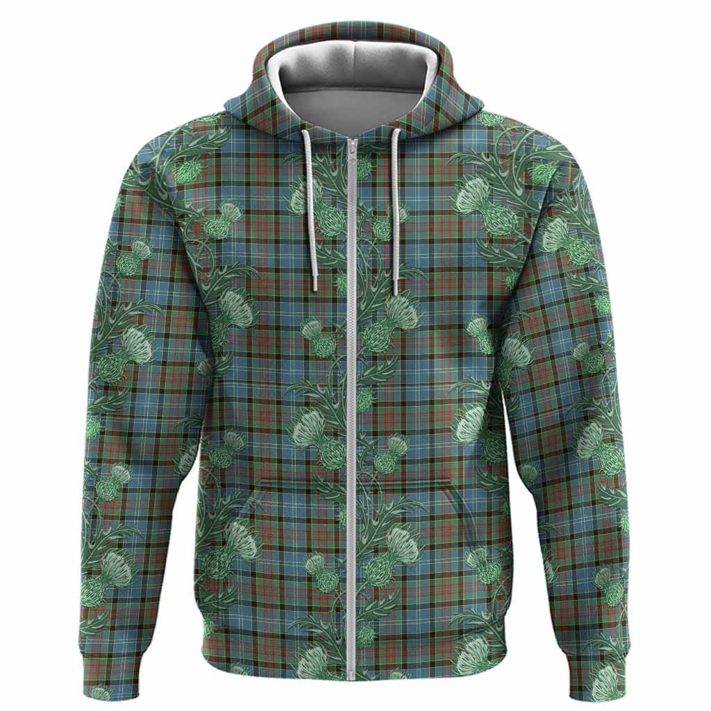 Paisley Tartan Hoodie Seamless Scottish Thistle Flowers