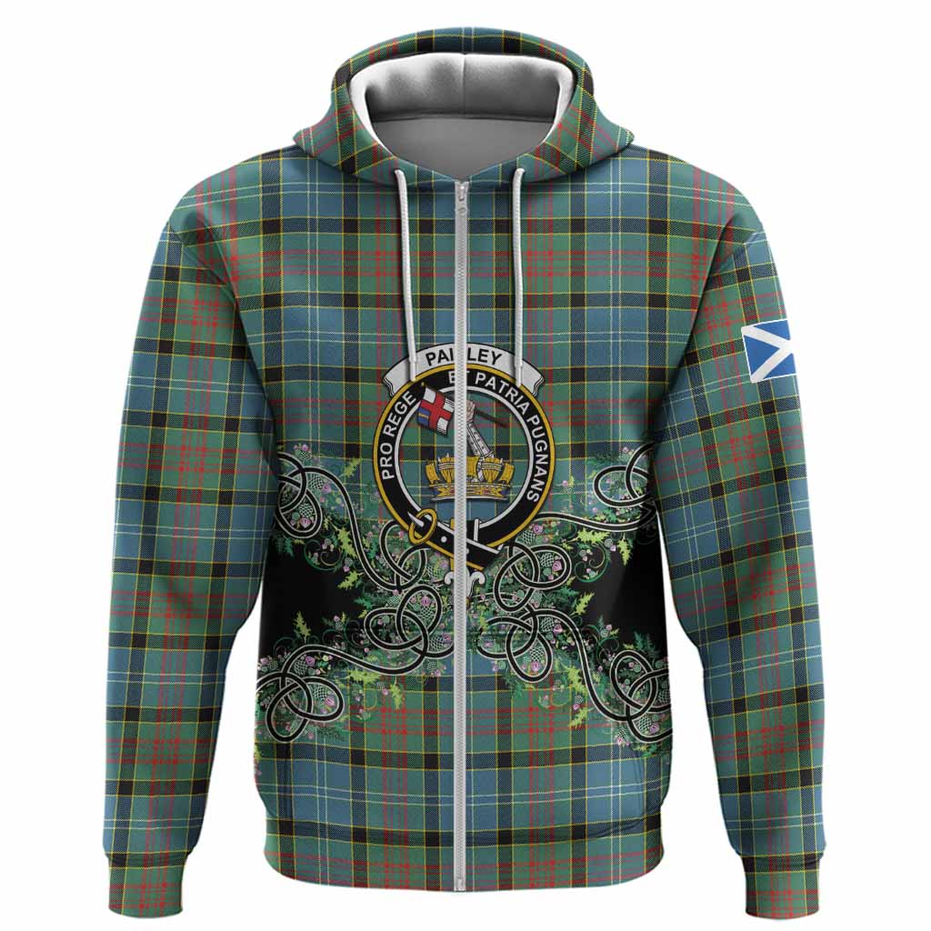 Paisley Tartan Hoodie Thistle Scottish Spirit