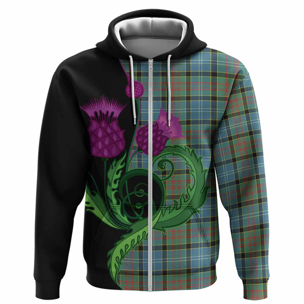 Paisley Tartan Hoodie Traditional Scottish Thistle