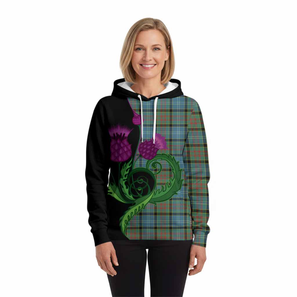 Paisley Tartan Hoodie Traditional Scottish Thistle