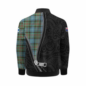 Paisley Tartan Kid Bomber Jacket New Zealand Pattern Unique Zipper Stylized