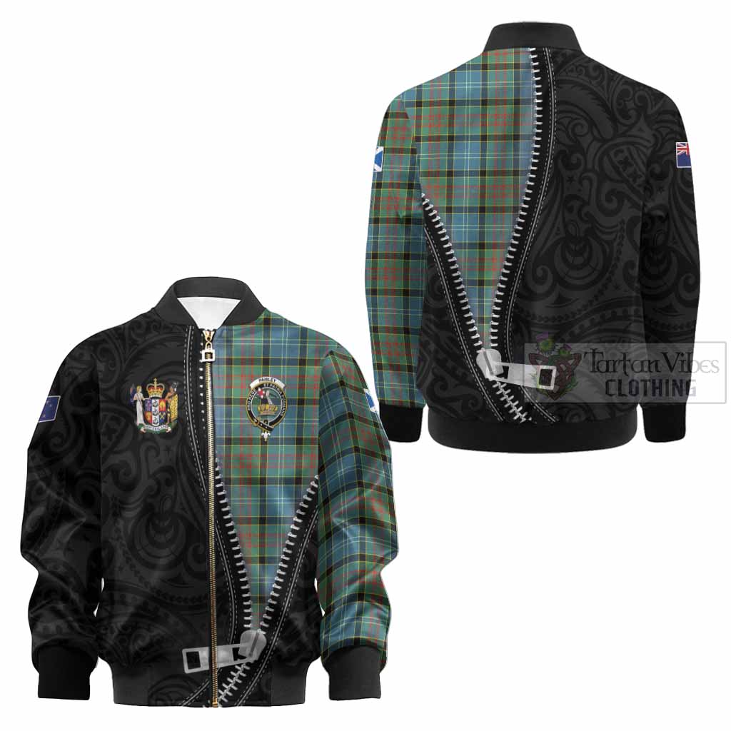 Paisley Tartan Kid Bomber Jacket New Zealand Pattern Unique Zipper Stylized