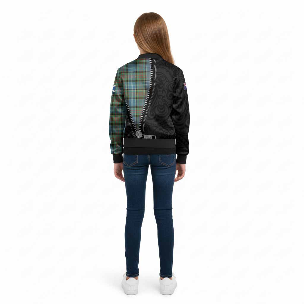 Paisley Tartan Kid Bomber Jacket New Zealand Pattern Unique Zipper Stylized