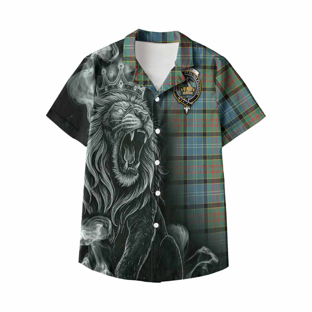 Paisley Tartan Kid Hawaiian Shirt Roaring Lion Heritage