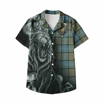 Paisley Tartan Kid Hawaiian Shirt Roaring Lion Heritage