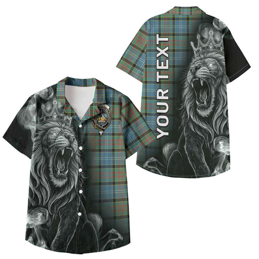 Paisley Tartan Kid Hawaiian Shirt Roaring Lion Heritage