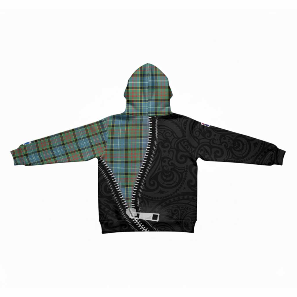 Paisley Tartan Kid Hoodie New Zealand Pattern Unique Zipper Stylized