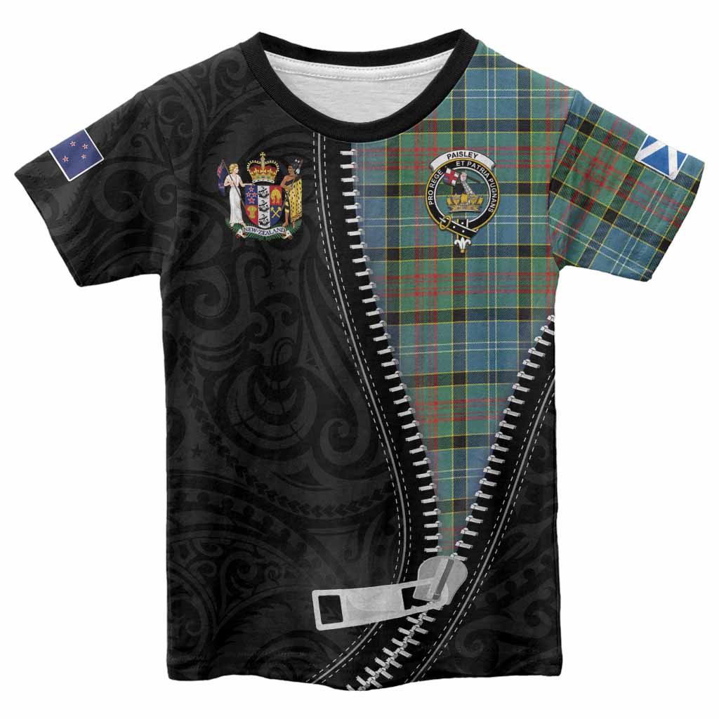 Paisley Tartan Kid T-shirt New Zealand Pattern Unique Zipper Stylized