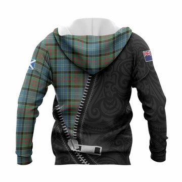Paisley Tartan Knitted Hoodie New Zealand Pattern Unique Zipper Stylized