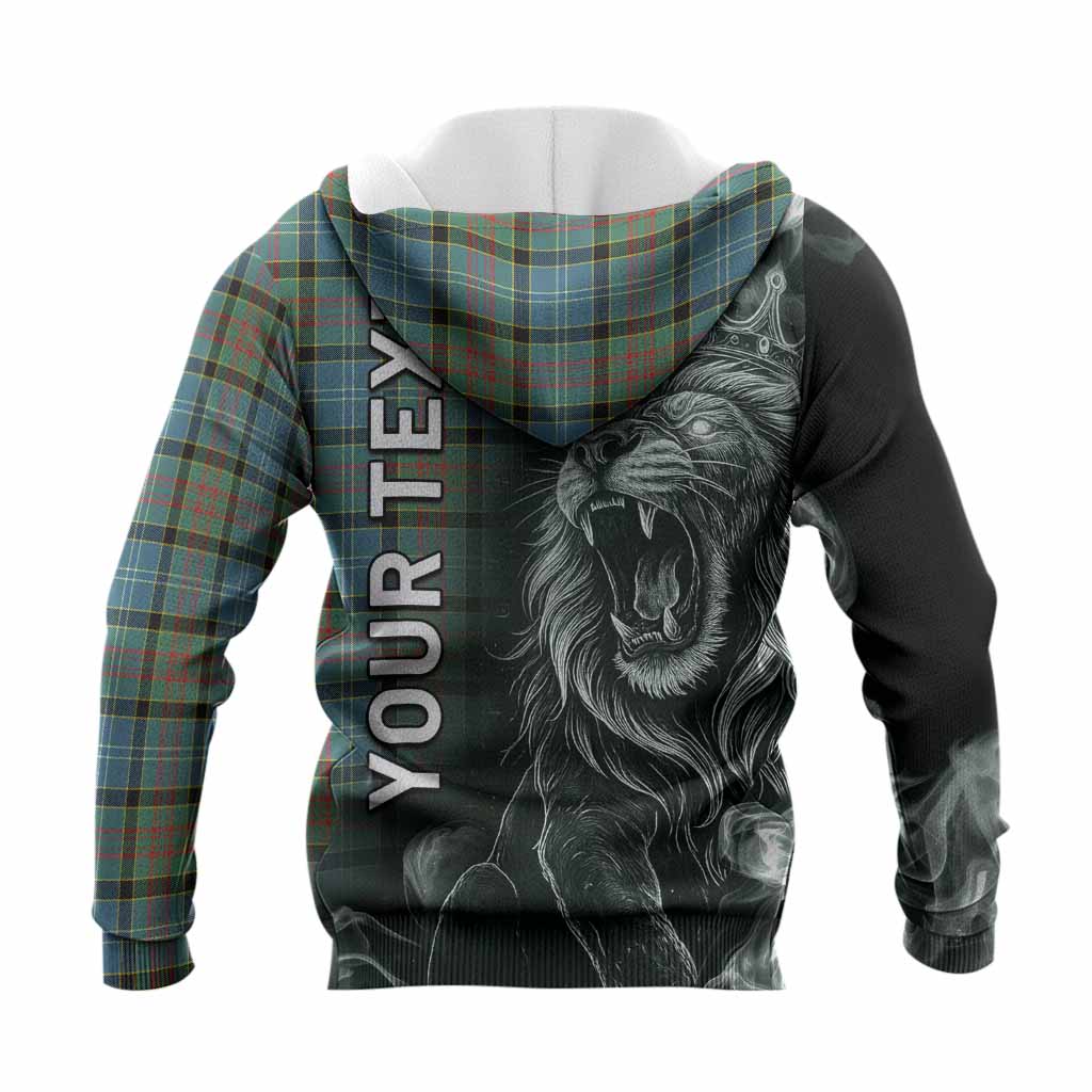 Paisley Tartan Knitted Hoodie Roaring Lion Heritage