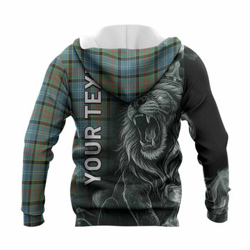 Paisley Tartan Knitted Hoodie Roaring Lion Heritage