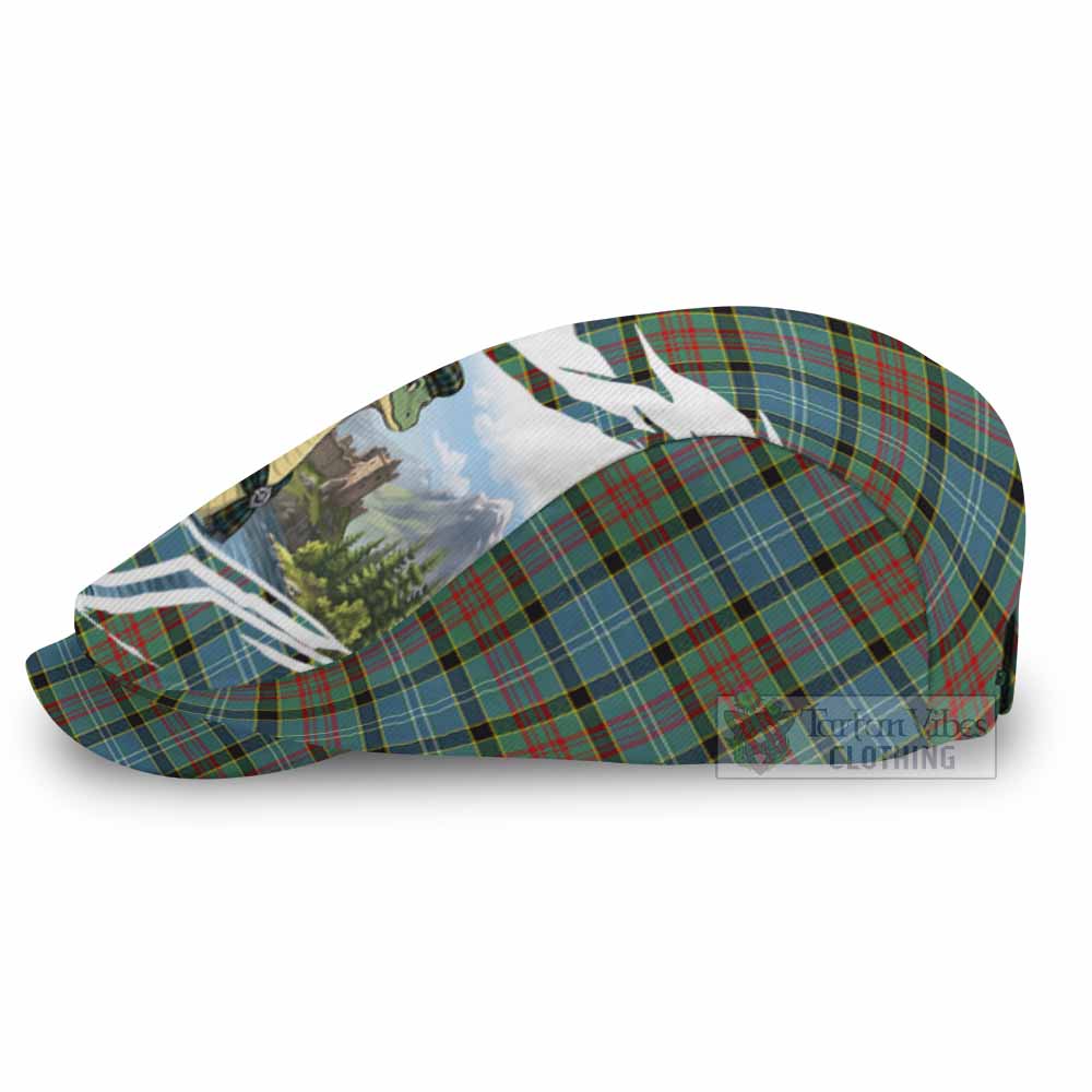 Paisley Tartan Loch Ness Monster Scottish Heritage Art Flat Cap, Jeff Cap