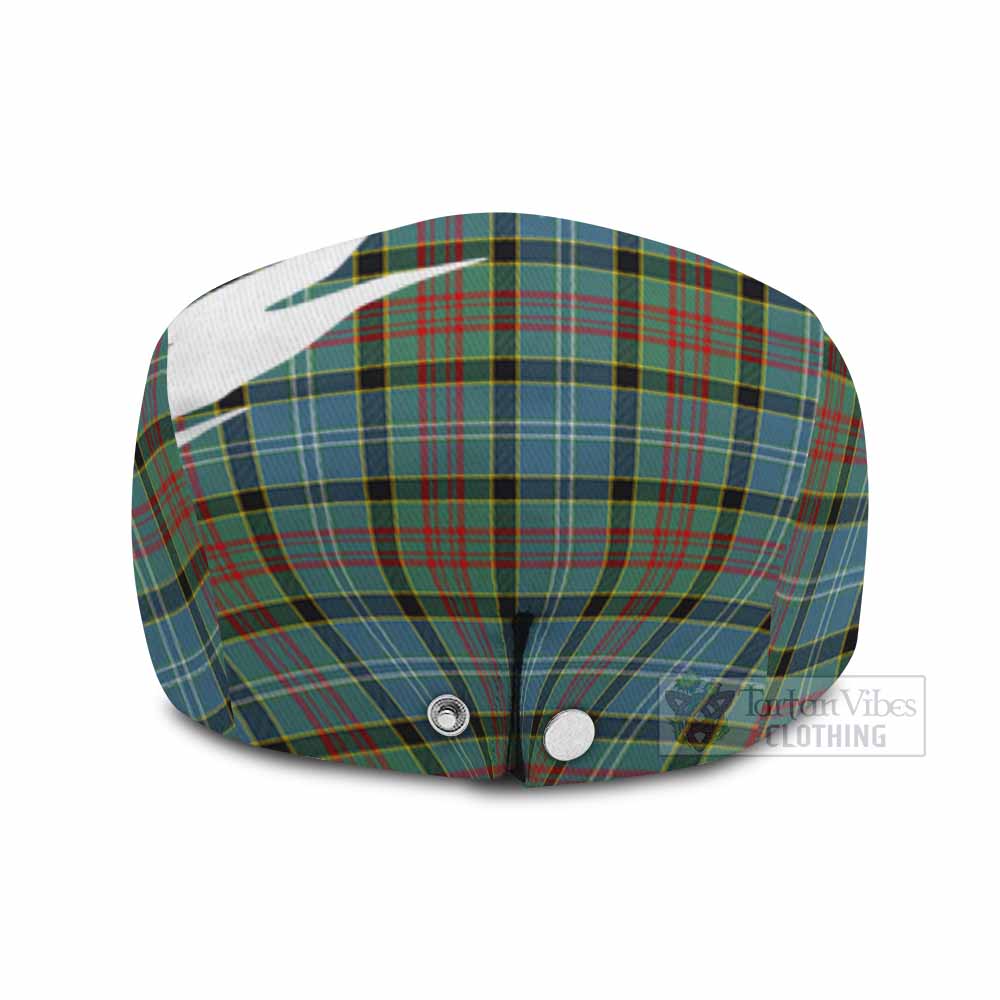 Paisley Tartan Loch Ness Monster Scottish Heritage Art Flat Cap, Jeff Cap