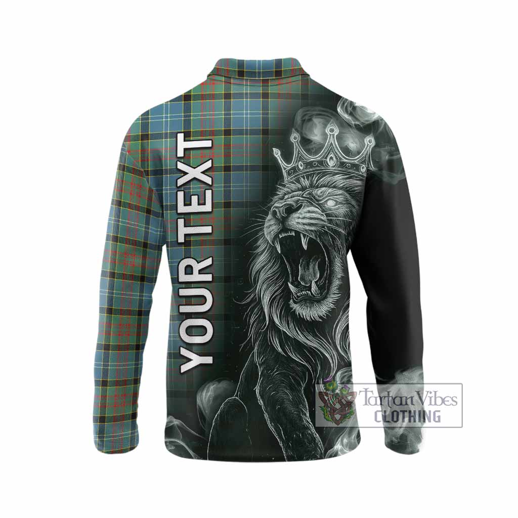 Paisley Tartan Long Sleeve Polo Shirt Roaring Lion Heritage