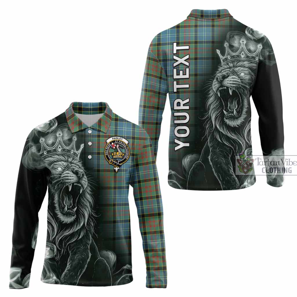 Paisley Tartan Long Sleeve Polo Shirt Roaring Lion Heritage