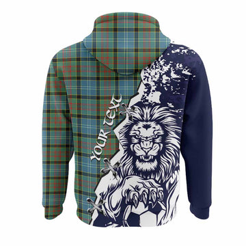 Paisley Tartan Scottish Hoodie Angry Lion With Soccer Ball Style