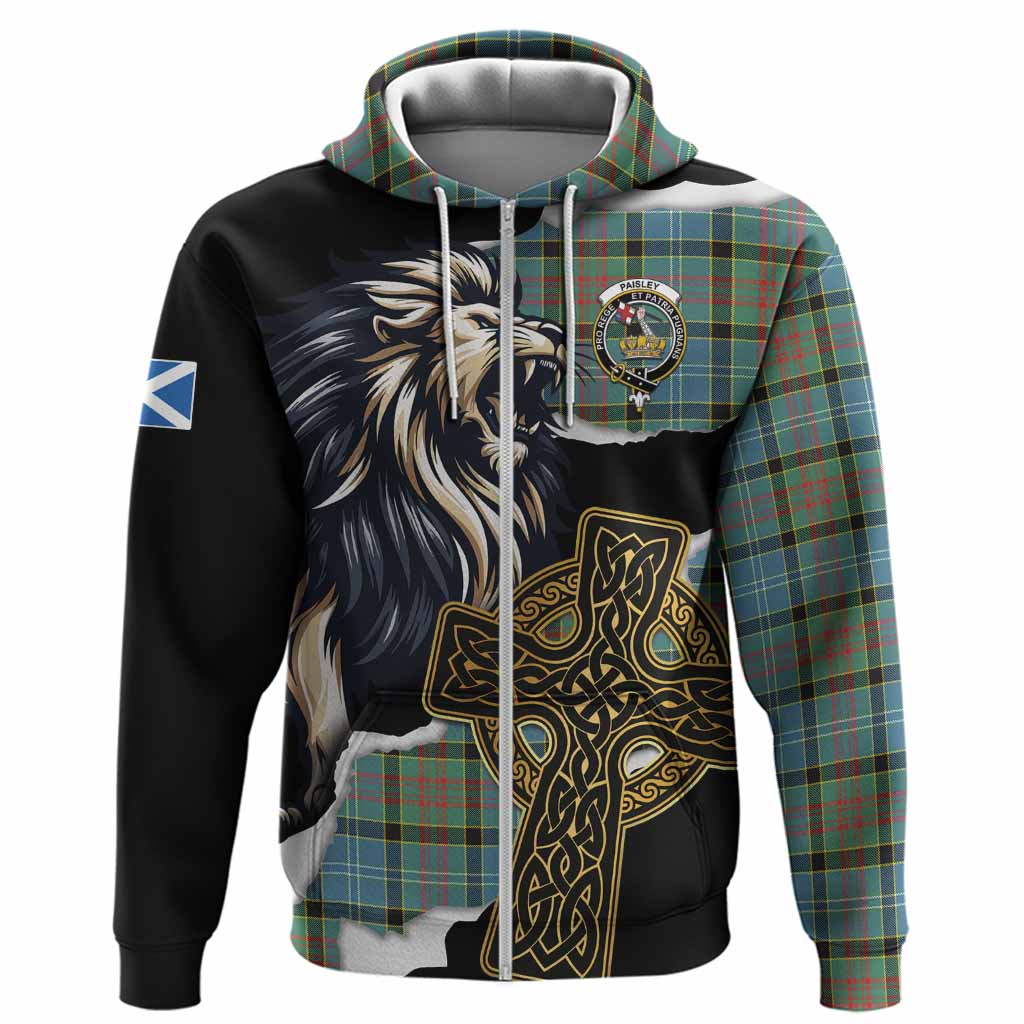 Paisley Tartan Scottish Hoodie Lion Celtic Heritage
