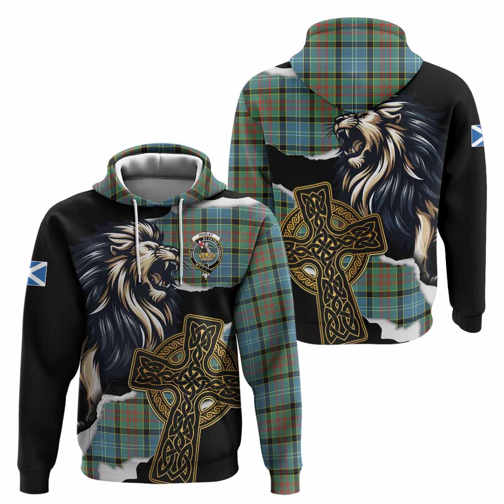 Paisley Tartan Scottish Hoodie Lion Celtic Heritage