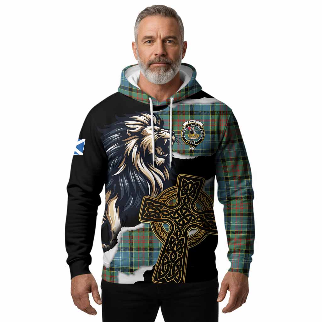 Paisley Tartan Scottish Hoodie Lion Celtic Heritage