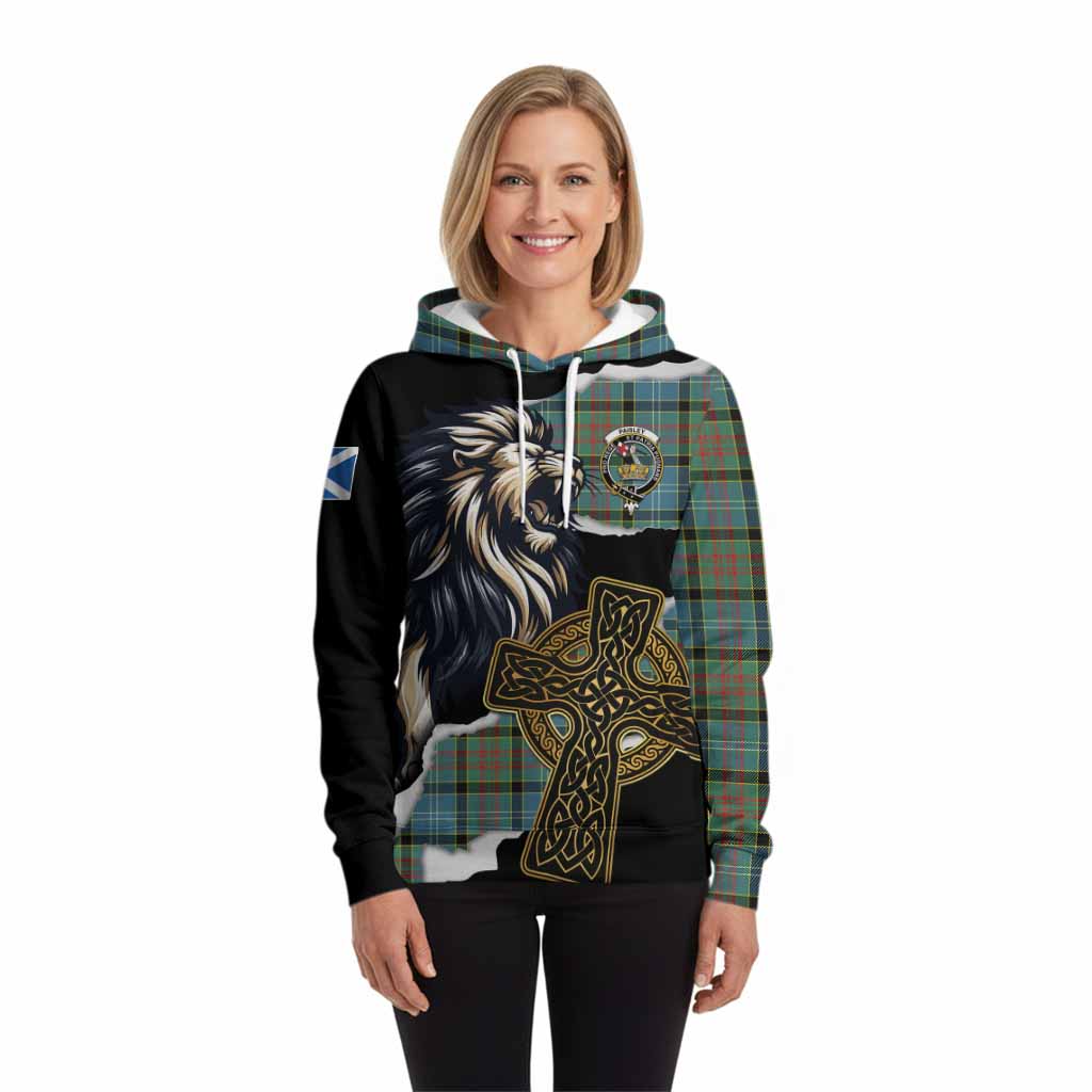 Paisley Tartan Scottish Hoodie Lion Celtic Heritage