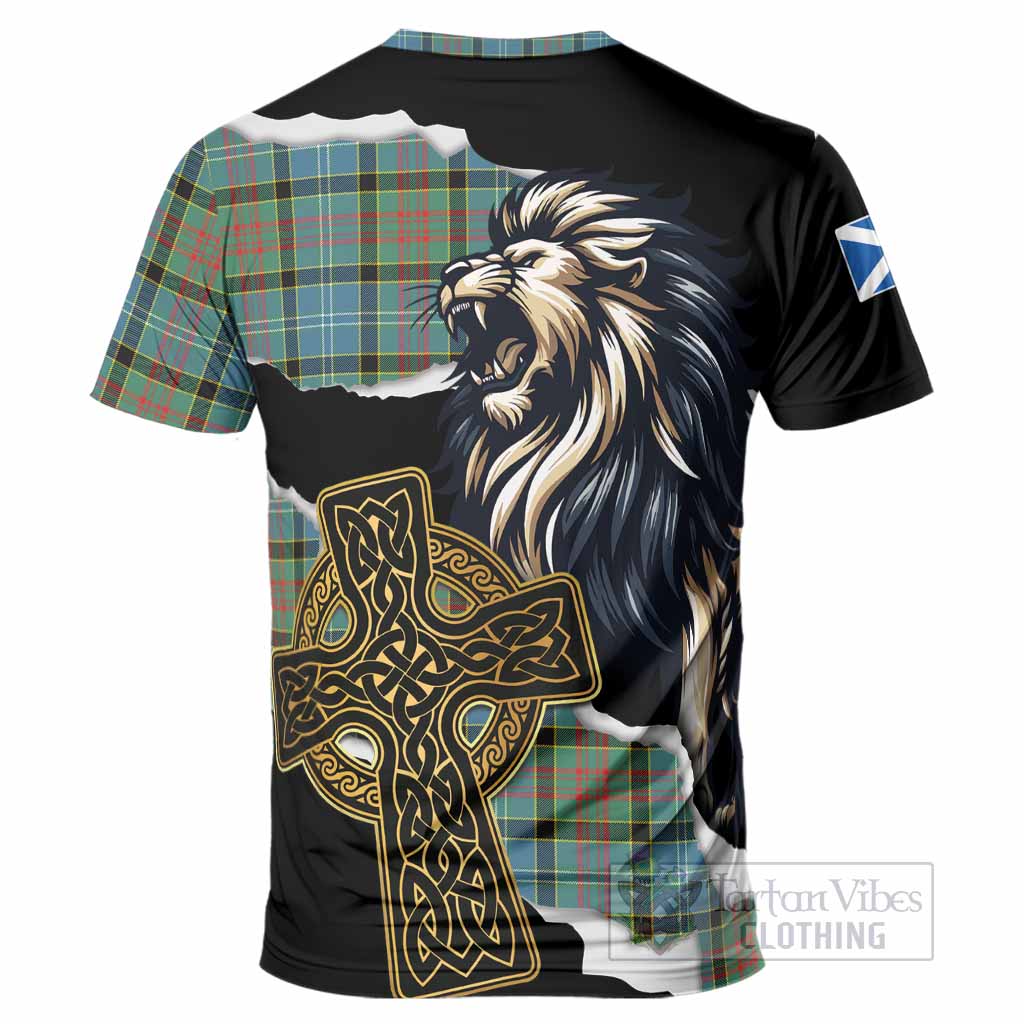 Paisley Tartan Scottish T-Shirt Lion Celtic Heritage