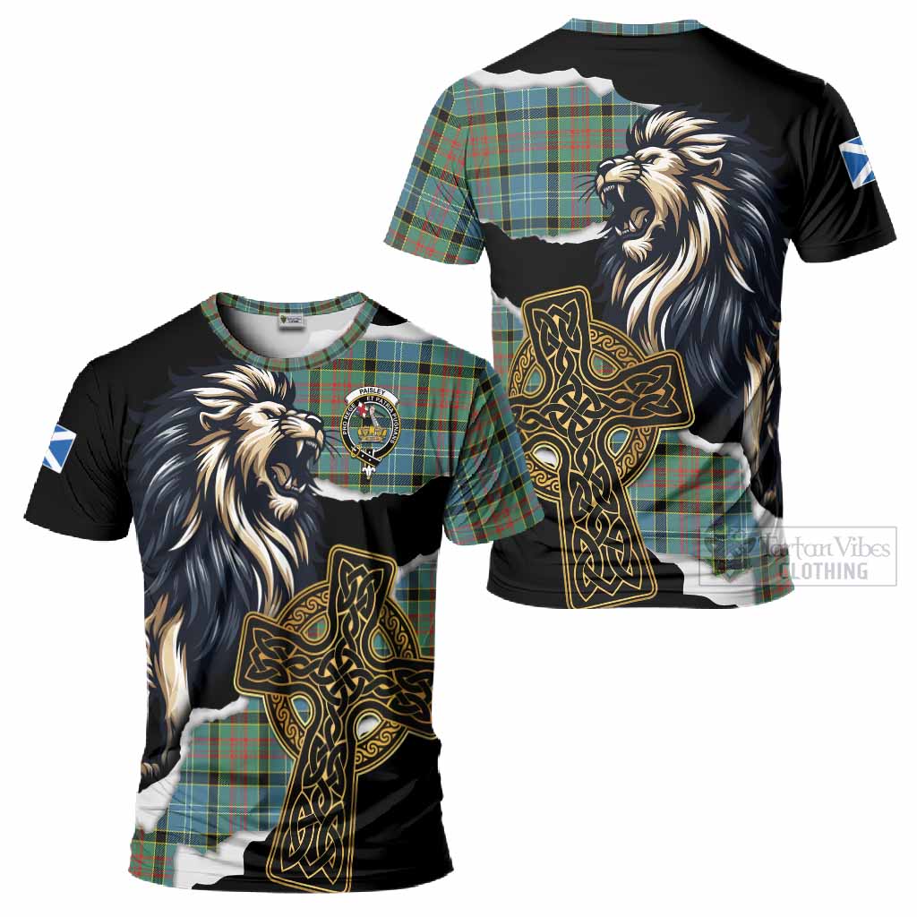 Paisley Tartan Scottish T-Shirt Lion Celtic Heritage