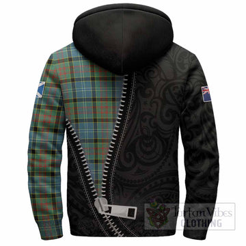 Paisley Tartan Sherpa Hoodie New Zealand Pattern Unique Zipper Stylized