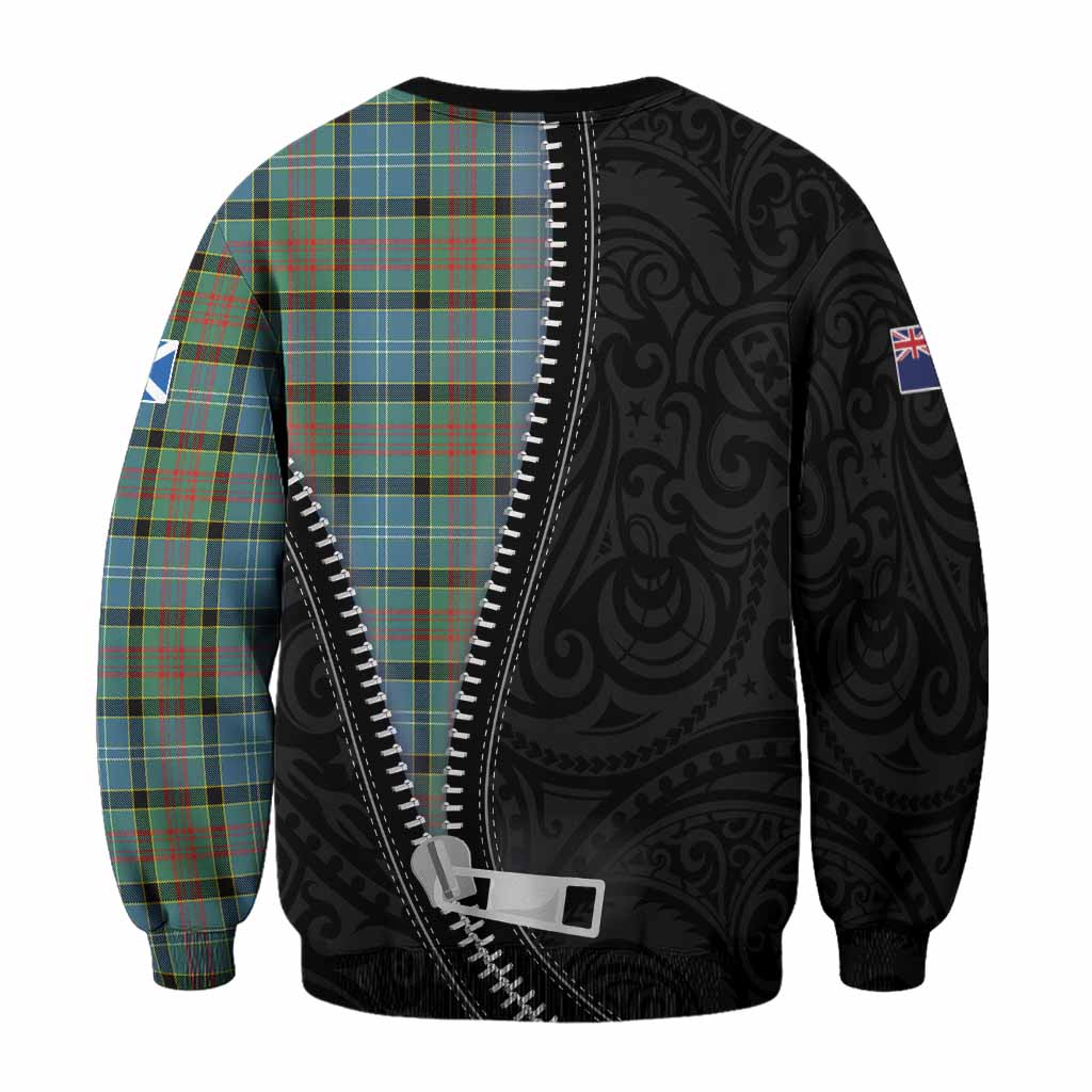 Paisley Tartan Sweatshirt New Zealand Pattern Unique Zipper Stylized