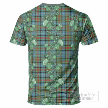 Paisley Tartan T-Shirt Seamless Scottish Thistle Flowers