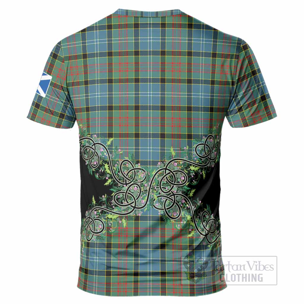 Paisley Tartan T-Shirt Thistle Scottish Spirit