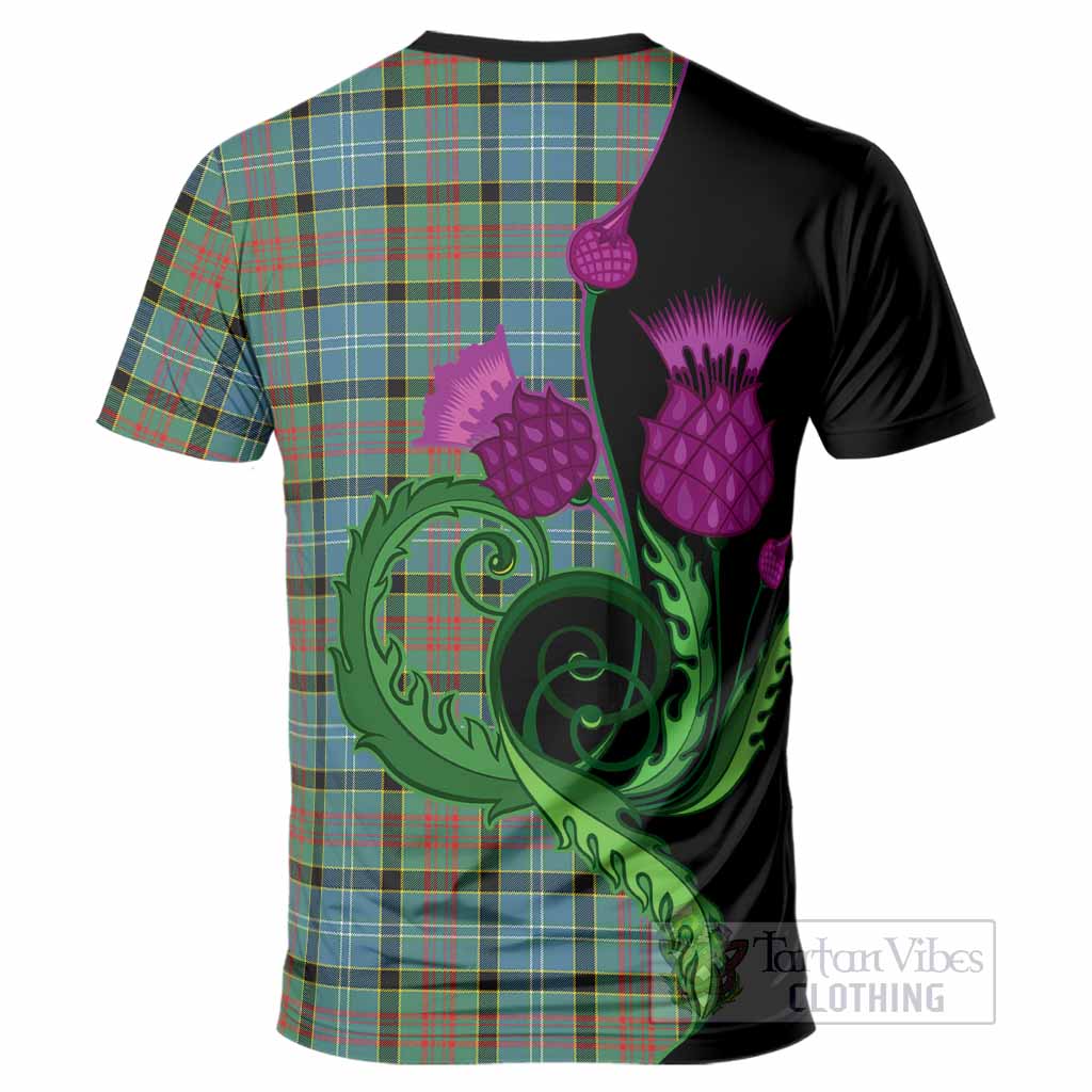 Paisley Tartan T-Shirt Traditional Scottish Thistle