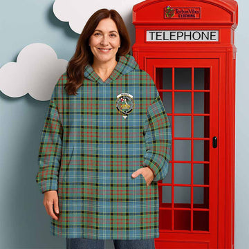 Paisley Tartan Wearable Blanket with Family Crest - Tartan Vibes Clothing