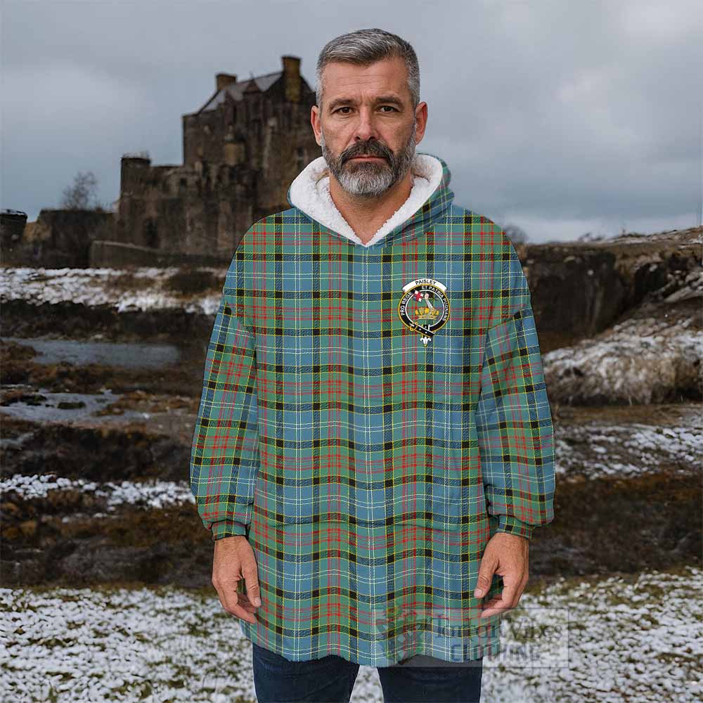 Paisley Tartan Wearable Blanket with Family Crest - Tartan Vibes Clothing