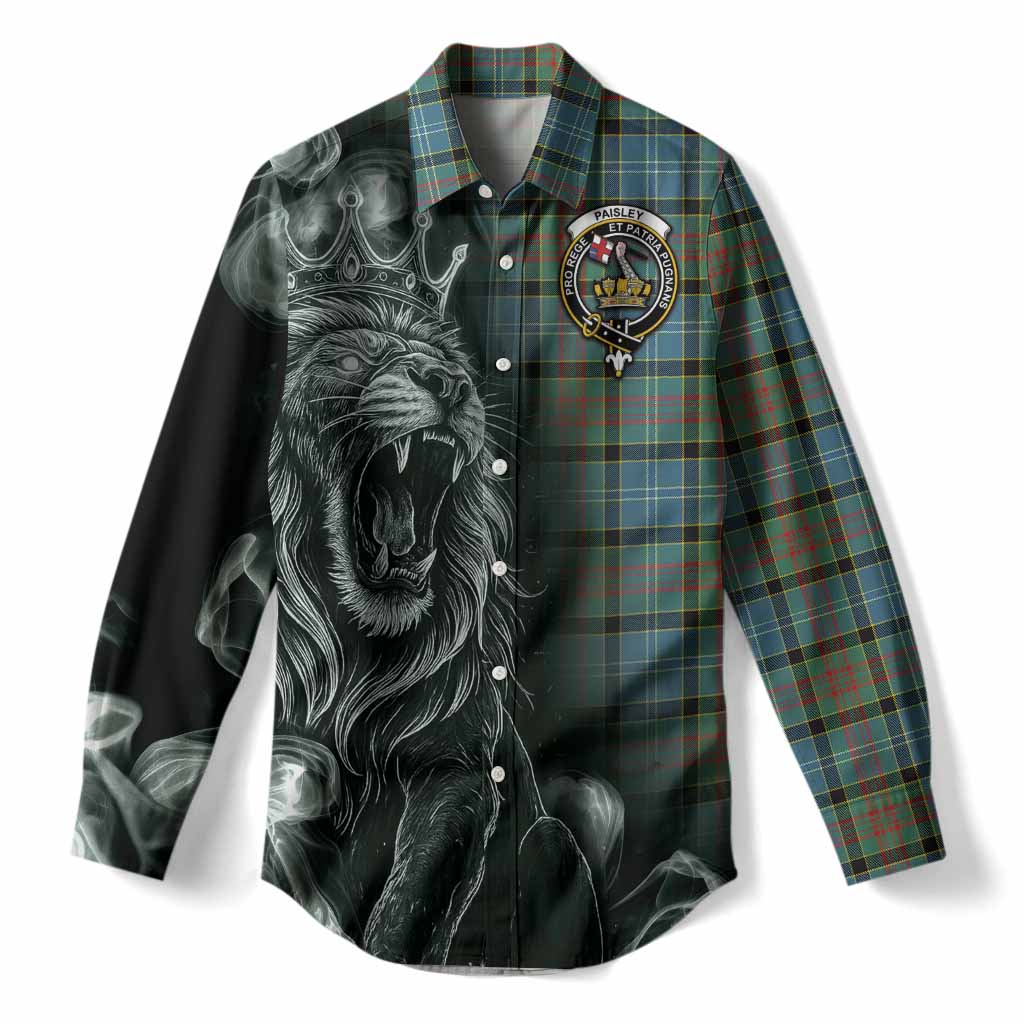Paisley Tartan Women Casual Shirt Roaring Lion Heritage