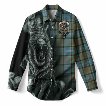 Paisley Tartan Women Casual Shirt Roaring Lion Heritage