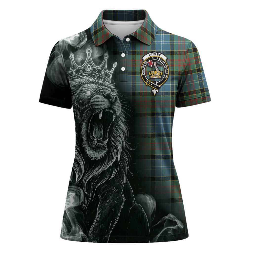 Paisley Tartan Women Polo Shirt Roaring Lion Heritage