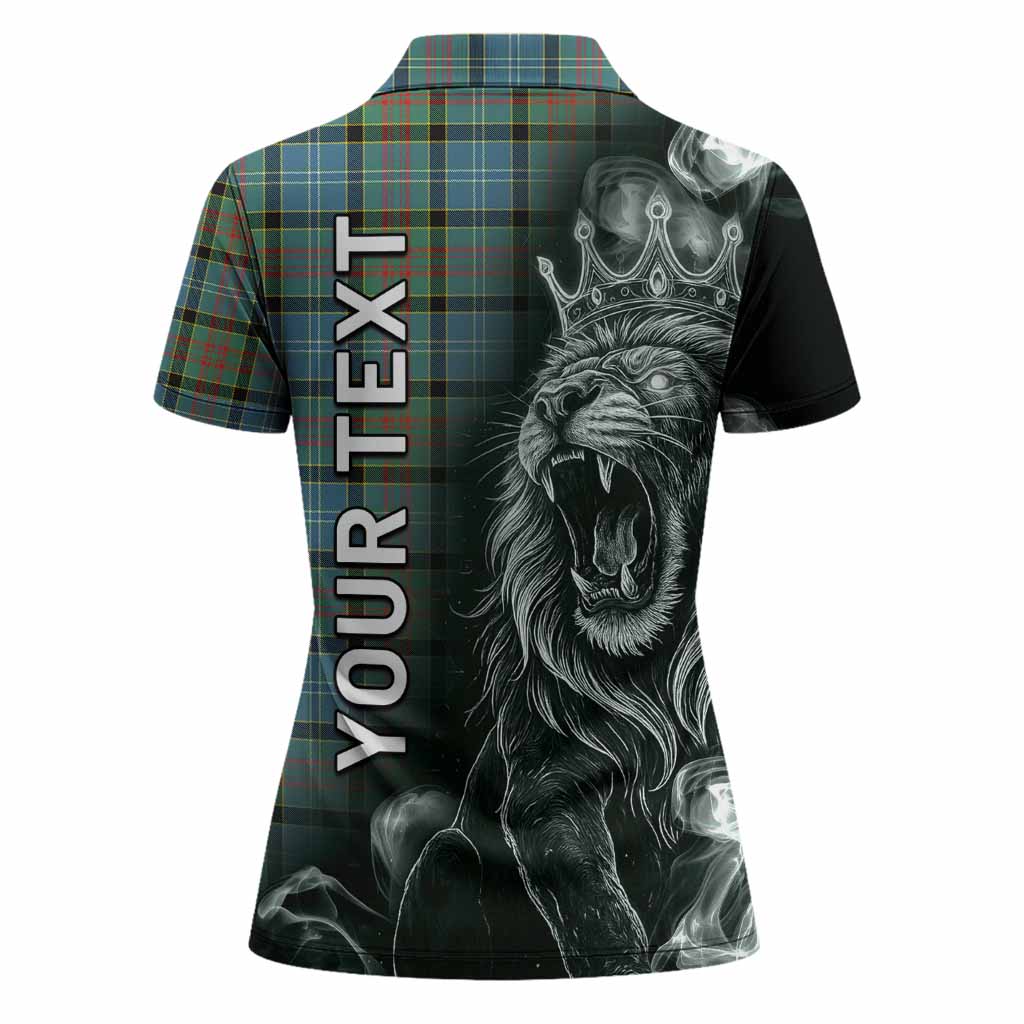 Paisley Tartan Women Polo Shirt Roaring Lion Heritage