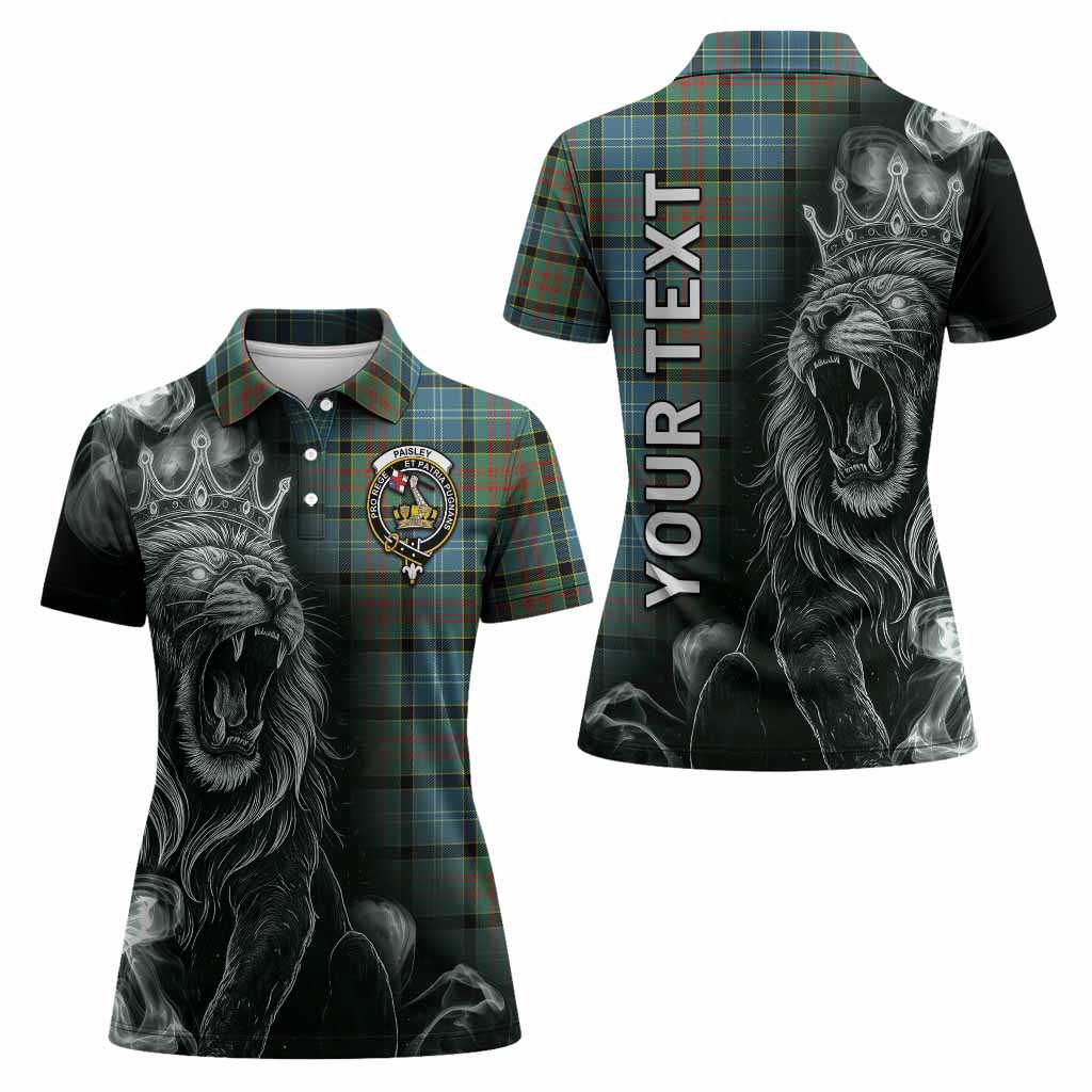 Paisley Tartan Women Polo Shirt Roaring Lion Heritage