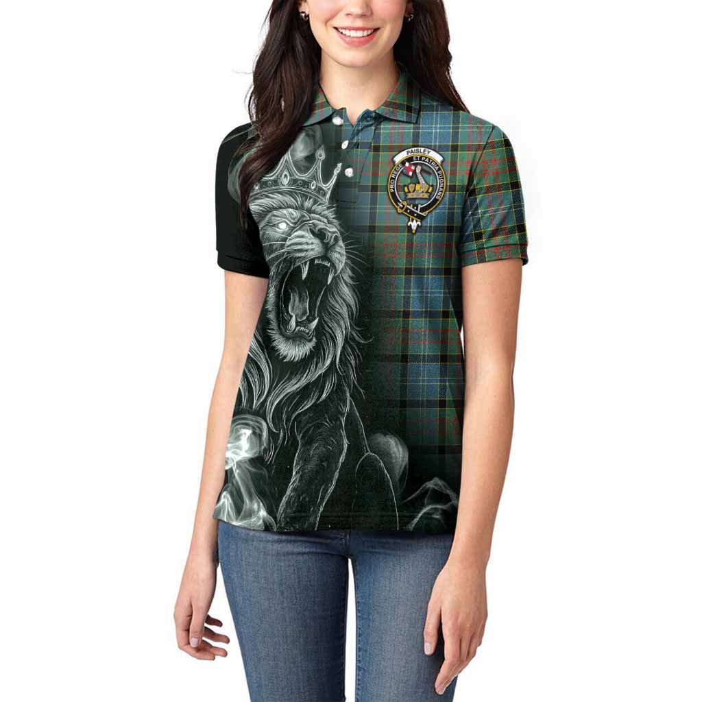 Paisley Tartan Women Polo Shirt Roaring Lion Heritage