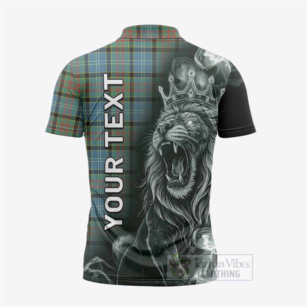 Paisley Tartan Zipper Polo Shirt Roaring Lion Heritage