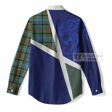 Paisley The Scottish Football Crest Women Casual Shirt Lion-Tartan Army