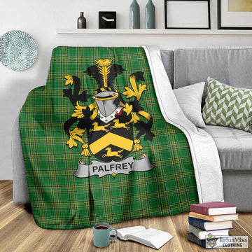 Palfrey Irish Clan Tartan Blanket with Coat of Arms