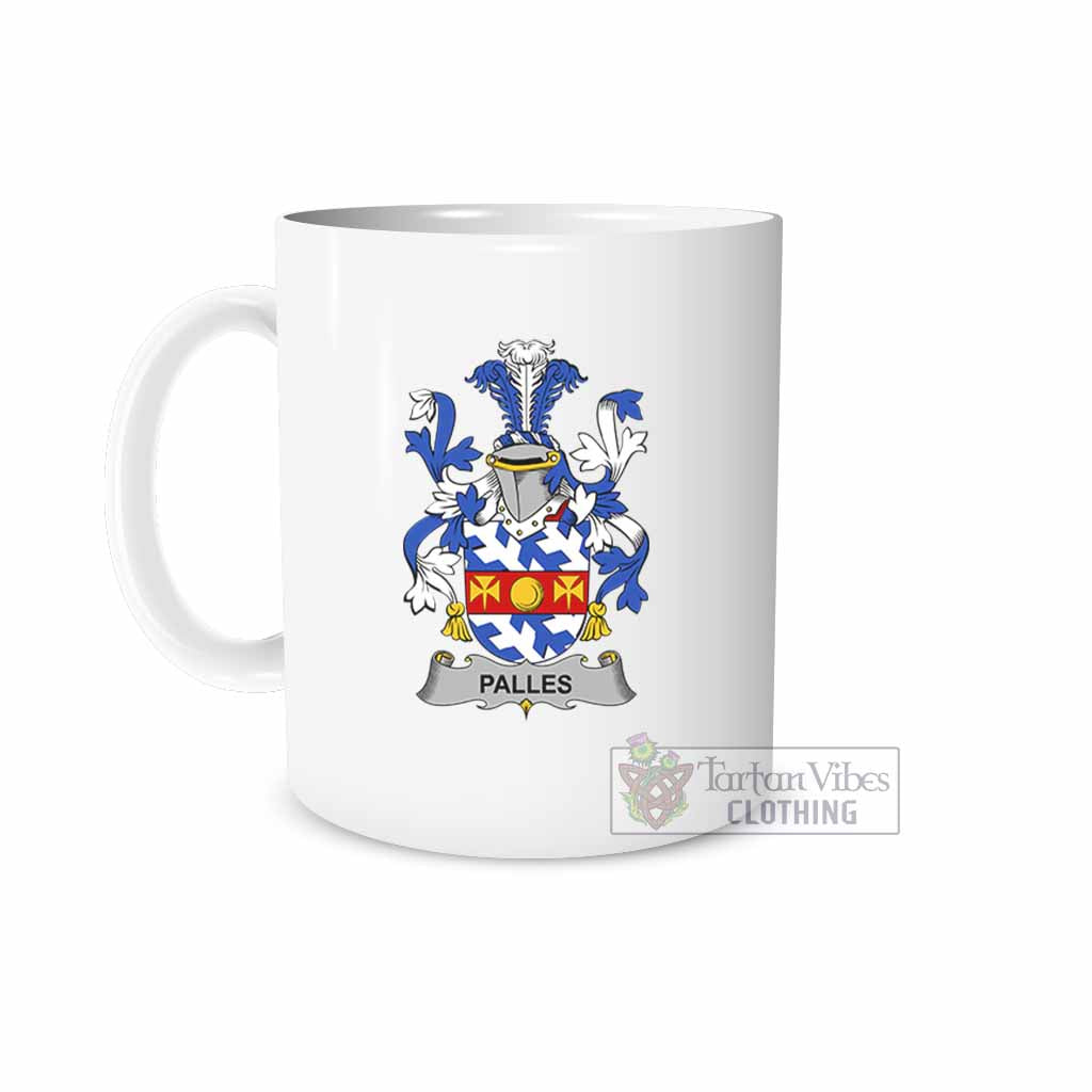 Palles Irish Clan Coat of Arms Ceramic Mug White - 2D-tartanvibesclothing